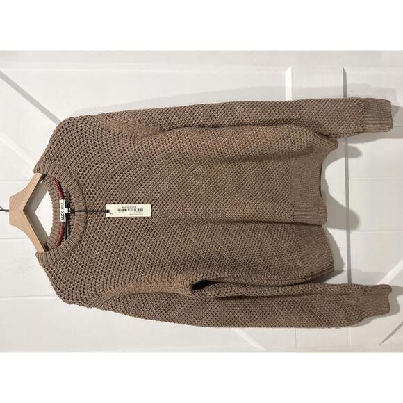 Alex Mill NWT Camel Knit Sweater 90% Cotton 10% Wool Size L